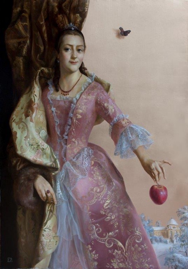 Принцесса София Августа Фредерика Ангальт-Цербстская, будущая императрица Екатерина II (худ. Елена Орлова-Афиногенова, 2015 год)