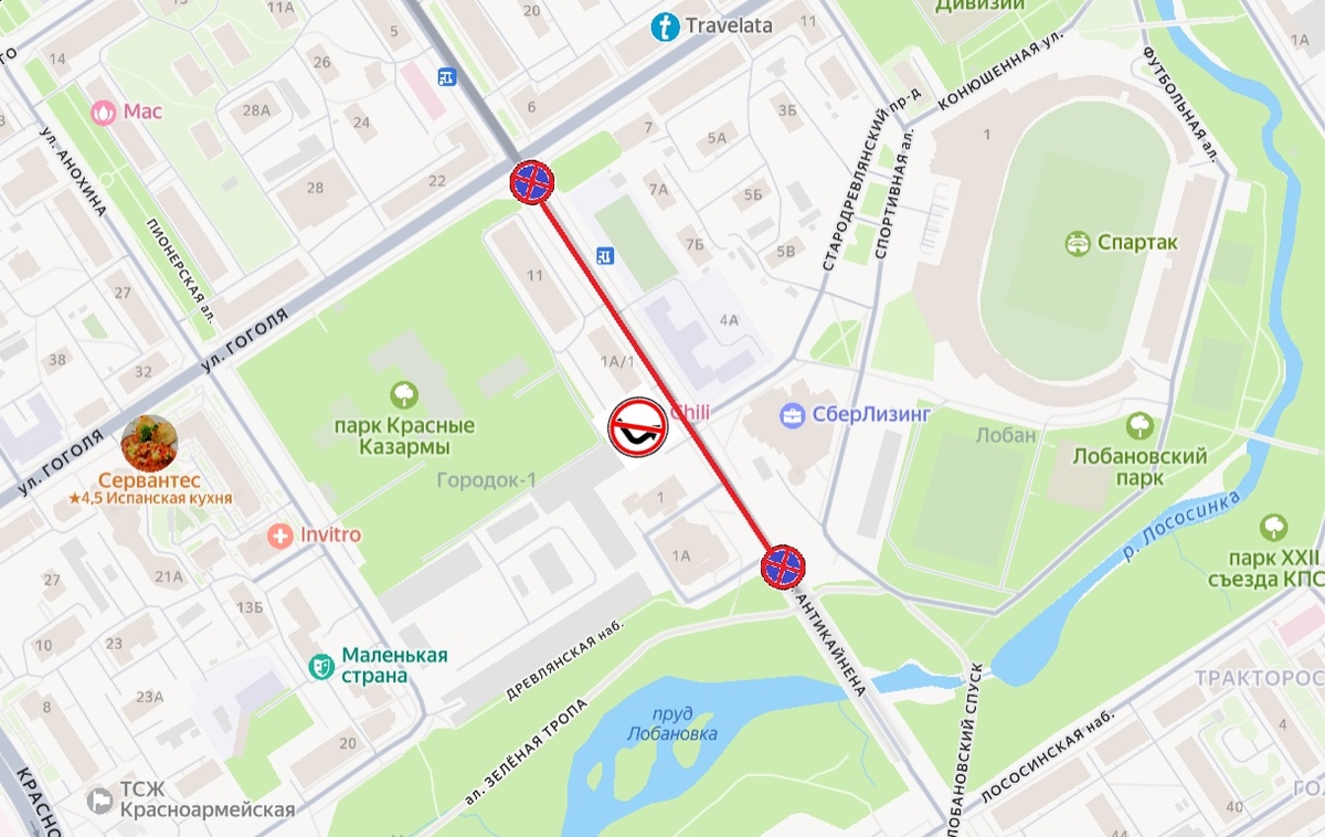    Рядом с Лобановским мостом в Петрозаводске запретят остановку и парковку транспорта. Фото: Администрация Петрозаводского городского округа / ВКонтакте