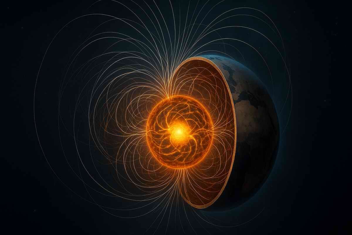 Как Земля сохранила магнитное поле ещё до появления твердого ядра — разгадка древнего геодинамо