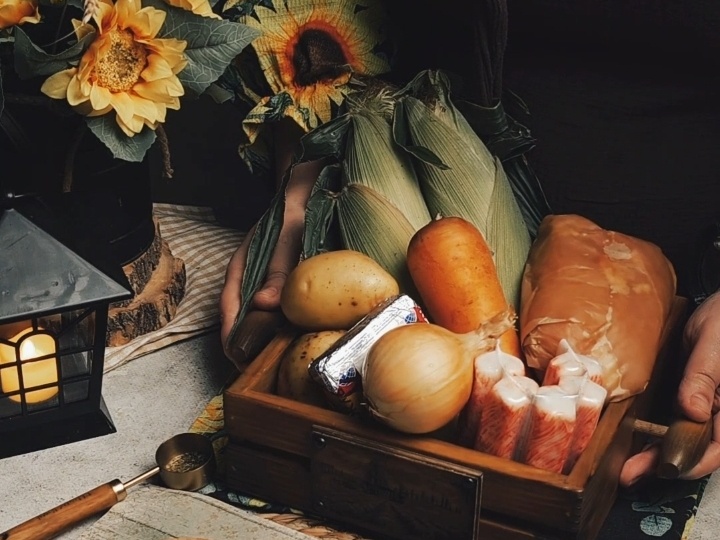 🌾 Золотые воспоминания: тот самый кукурузный крем-суп с курицей и крабовыми мясом.