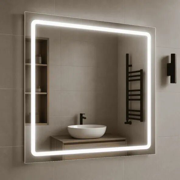 зеркало с подсветкой в ванну