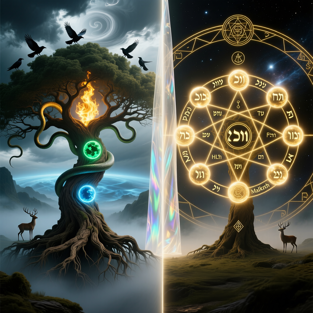 Почему Иггдрасиль и Древо Сефирот — Не Конкуренты, а Врата в Разные Измерения