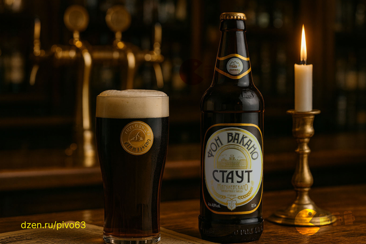 Стаут «Фон Вакано» — тёмное пиво с густой кремовой пеной