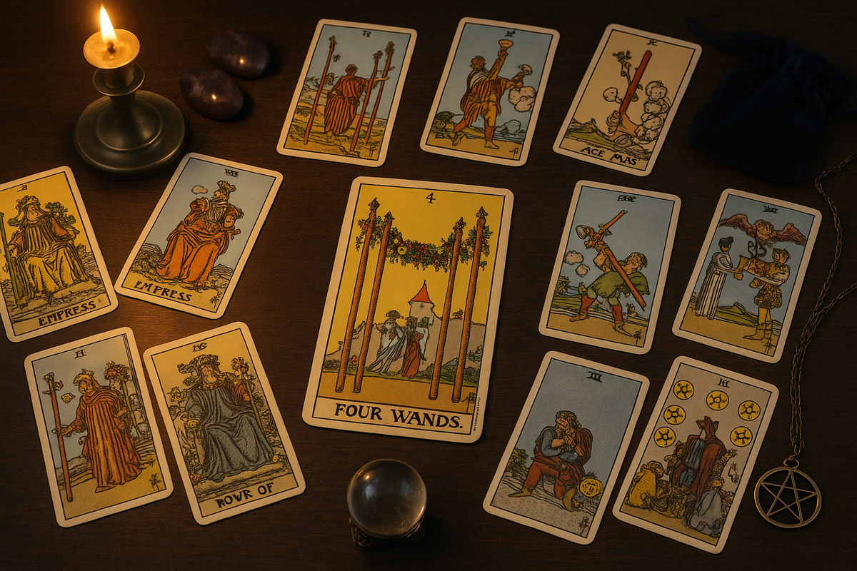 Таро-расклады с разными арканами и 4 Посохов