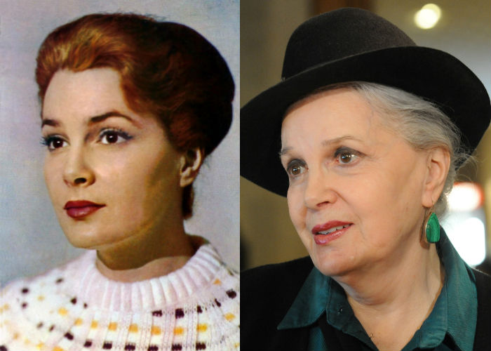 вот эта  открытка, фото из интернета. Элина Быстрицкая