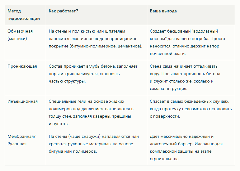 Обзор методов гидроизоляции 