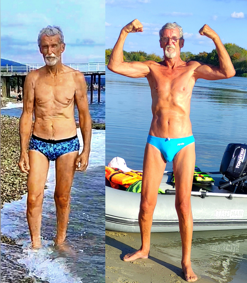 Фото моего брата "До" и "После"