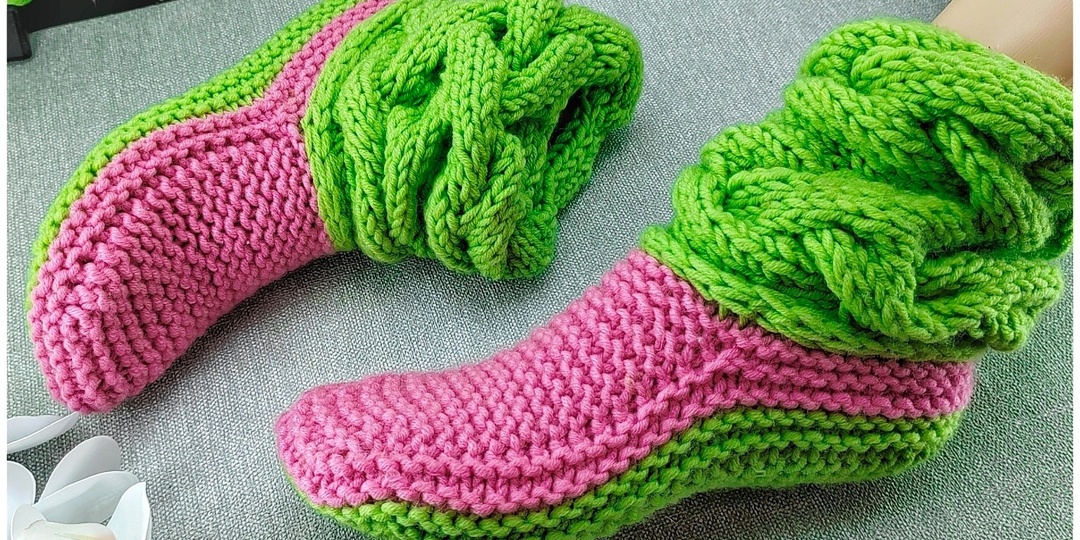 👌ЯРКИЕ И НАРЯДНЫЕ тапочки-следки спицами!!!💥МК ДЛЯ НАЧИНАЮЩИХ