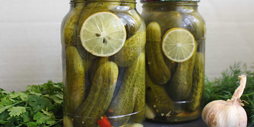 Маринованные огурцы на зиму с лимонами