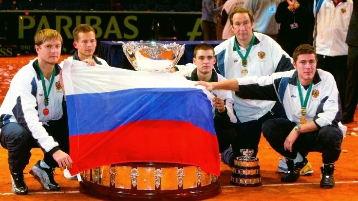 Евгений Кафельников,Андрей Столяров,Михаил Южный,Шамиль Тарпищев и Марат Сафин