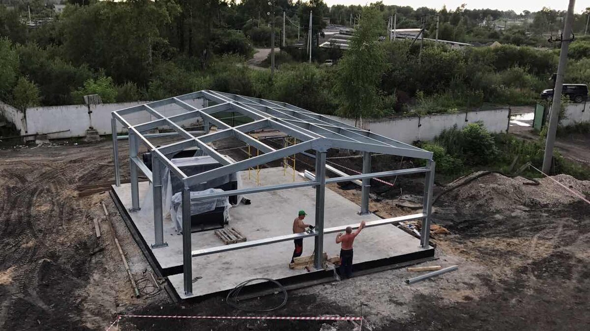 БЫСТРОВОЗВОДИМАЯ СТАНЦИЯ РЖД 12 Х 18 Х 4 В Г. КОСТРОМА, РОССИЯ