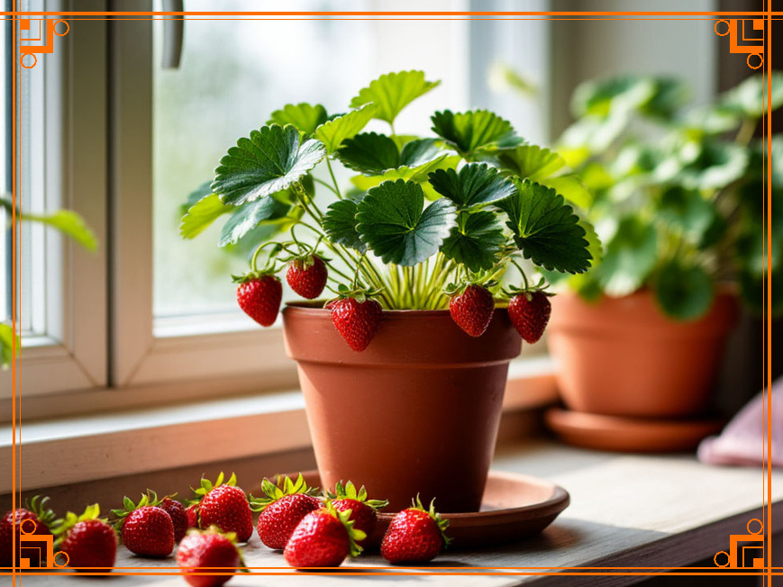 Фото из интернета. Особенности выращивания клубники на подоконнике зимой.