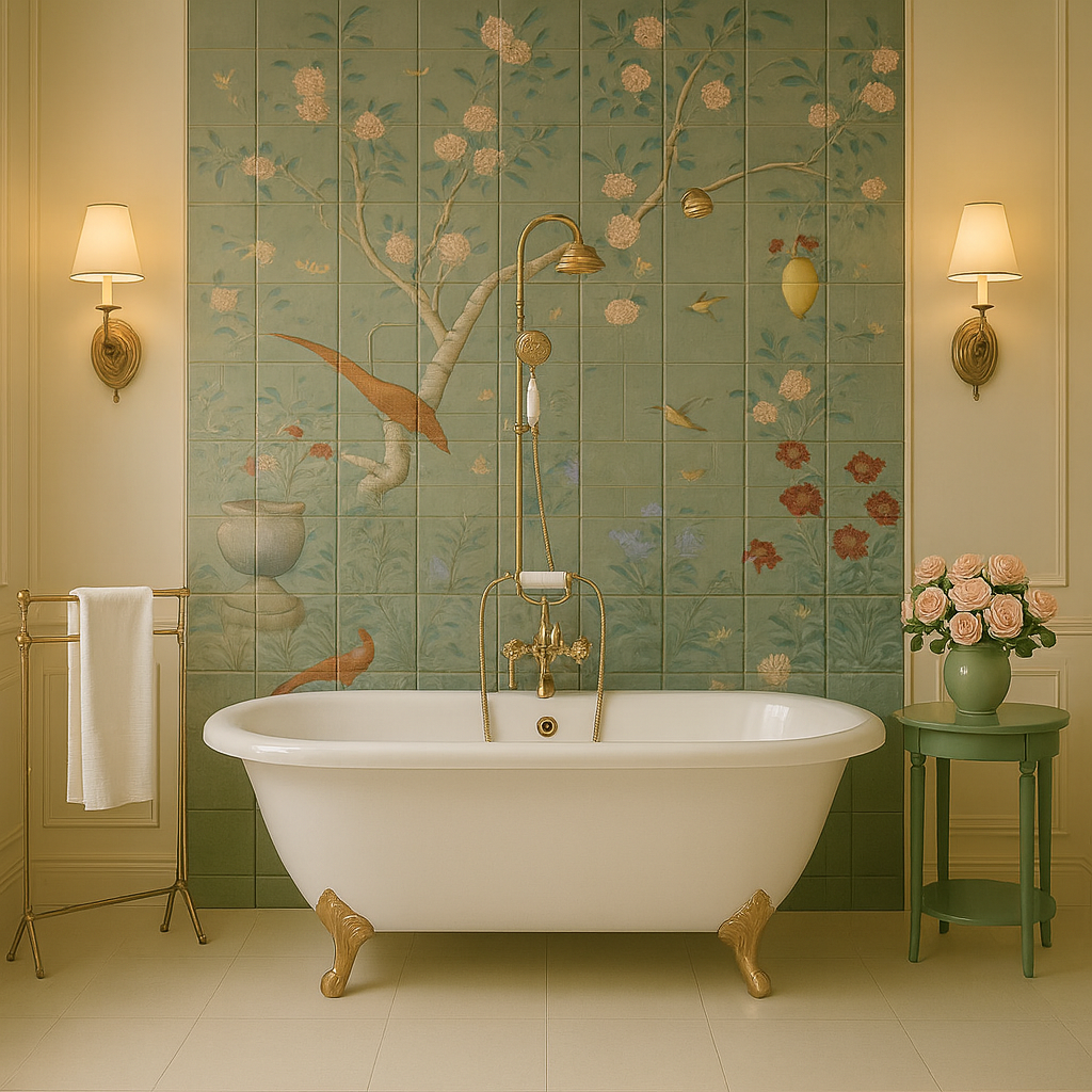 Плитка с рисунком цветов