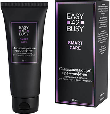 Омолаживающий крем-лифтинг EASY 42 BUSY с пептидами и золотом