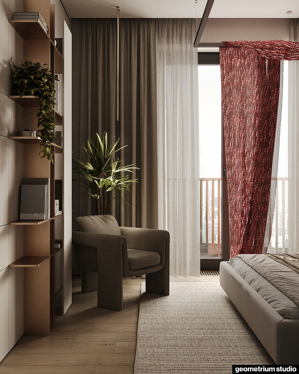 Интерьер спальни для девушки в ЖК Foriver