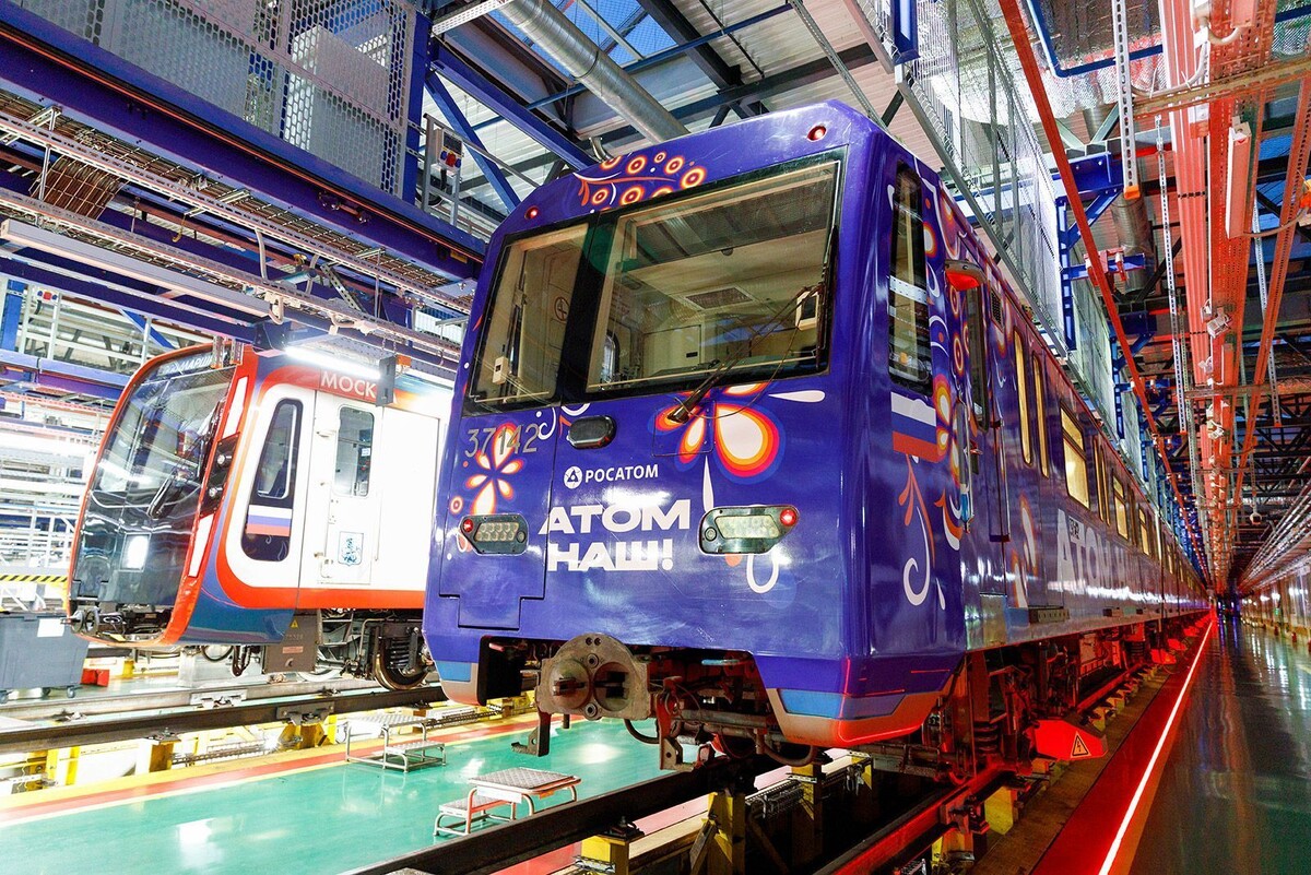     Тематический поезд в метро. Источник: mos.ru Автор фото: Пресс-служба Мэра и Правительства Москвы