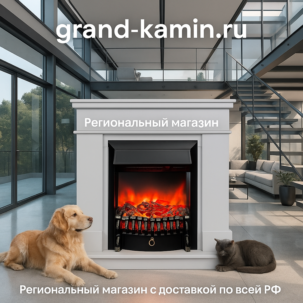    Каминокомплект Selena платина с эффектом живого огня: уют и стиль без сложностей установки Kamin