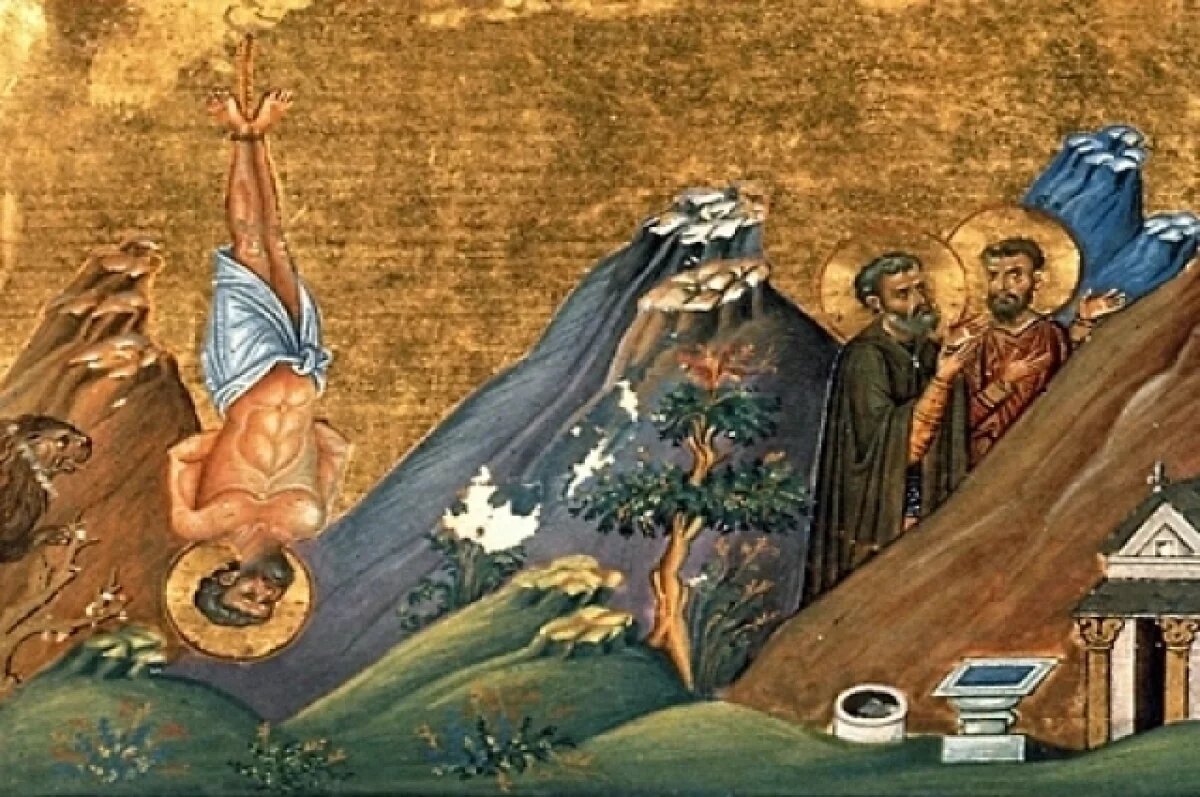    Святой Зосима жил отшельником в пустыне.