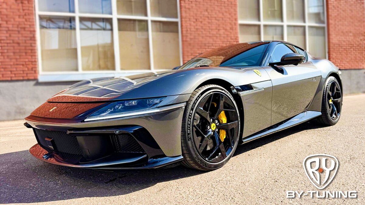 Ferrari 12 Cilindri Spider 2025 полная оклейка автомобиля полиуретановой пленкой в Москве
