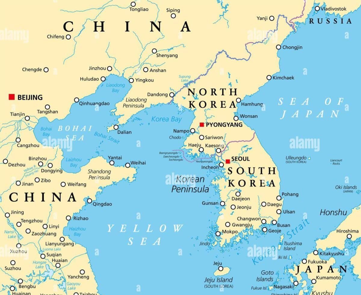    Карта Корейского полуострова / © Alamy