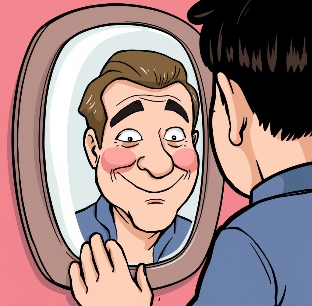 Довольное лицо нарцисса