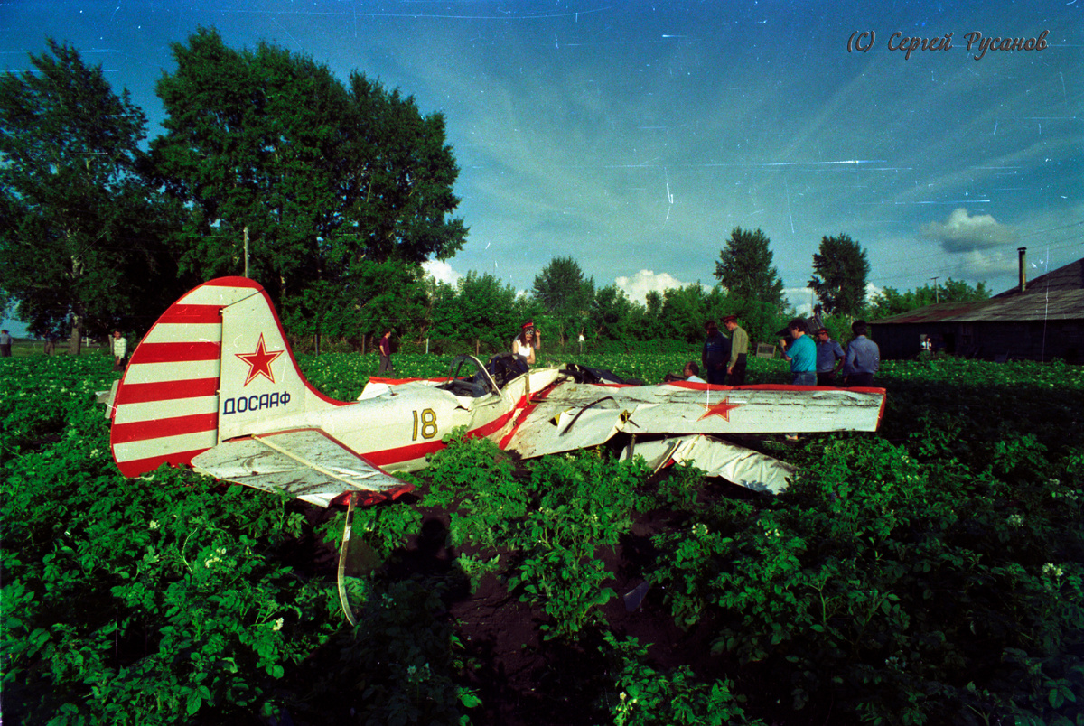 Место авиа катастрофы в Голышманово, июль 1995г.