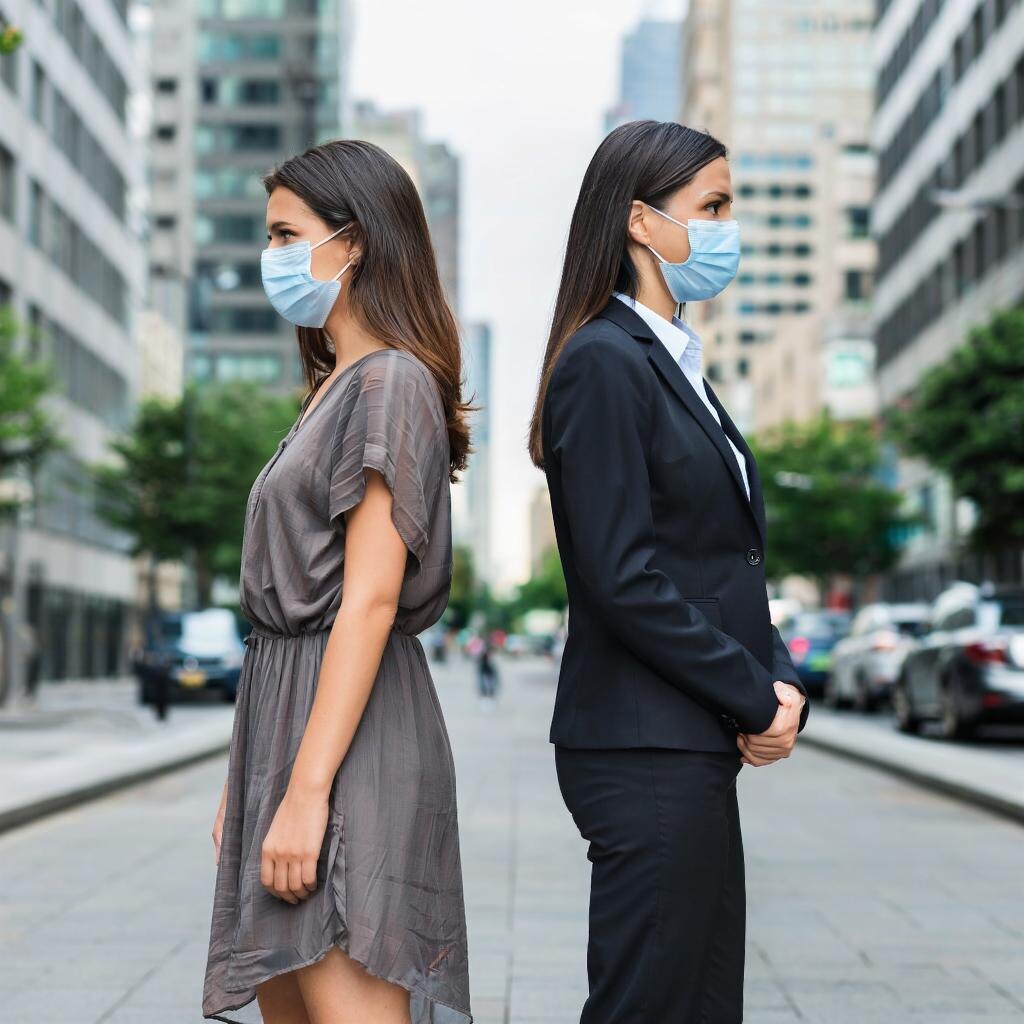 «Они в масках и стоят спиной друг к другу. Именно так выглядит большинство наших конфликтов в жизни и обществе. Социальная психология на примере одного кадра.»