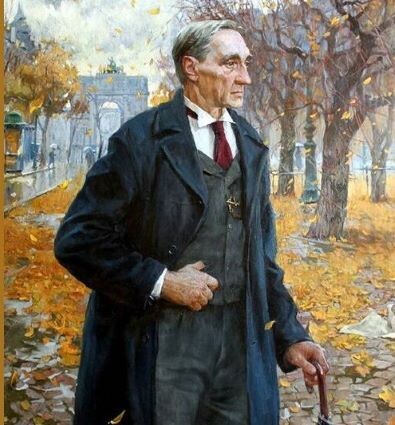 Портрет И.С. Шмелёва. Художник Д.В. Несыпова, 2000-е гг. Взято отсюда: https://histrf.ru/read/biographies/ivan-sergeevich-shmelev