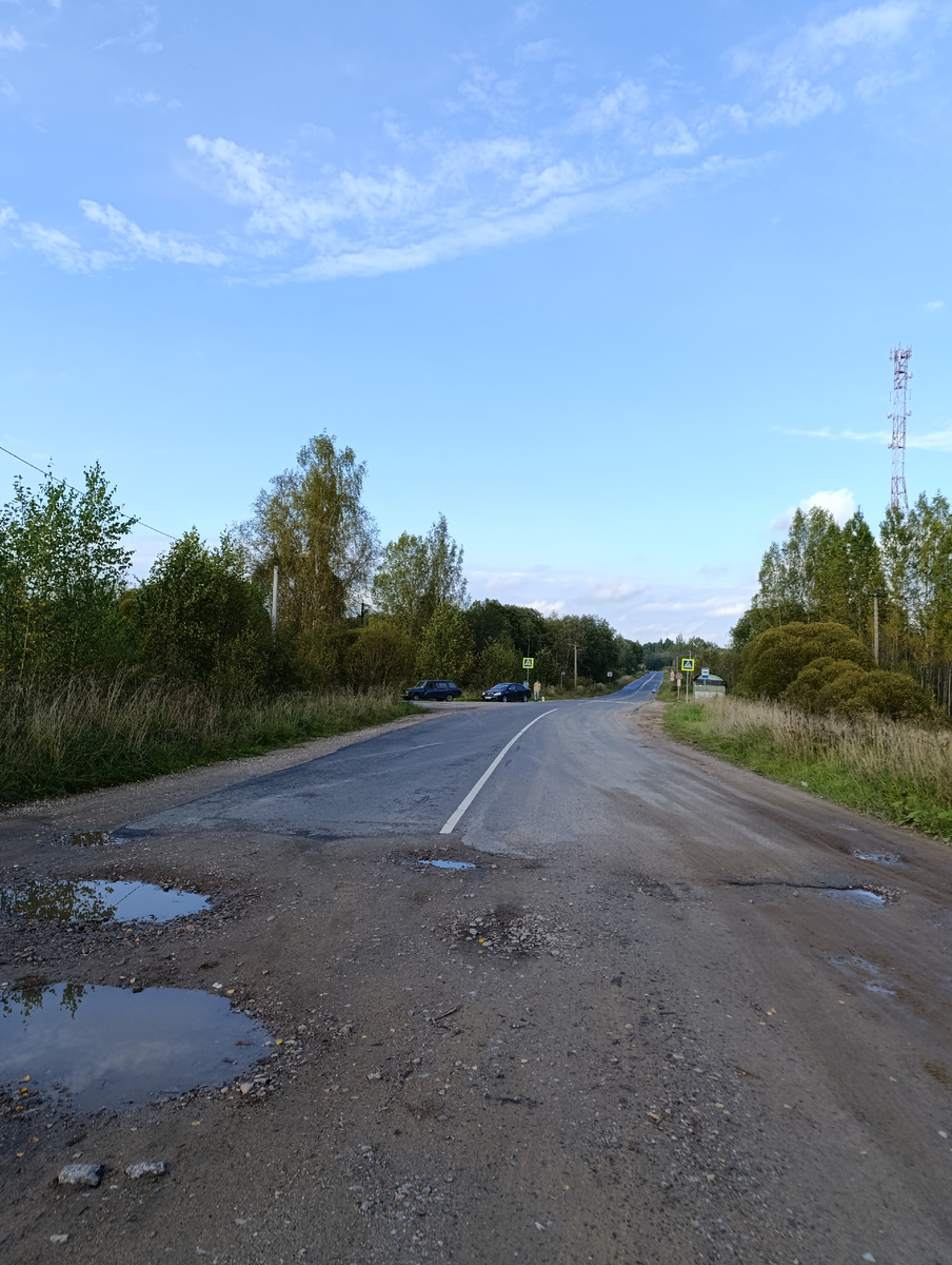 Грейдер закончился, появился асфальт в районе Оксочи