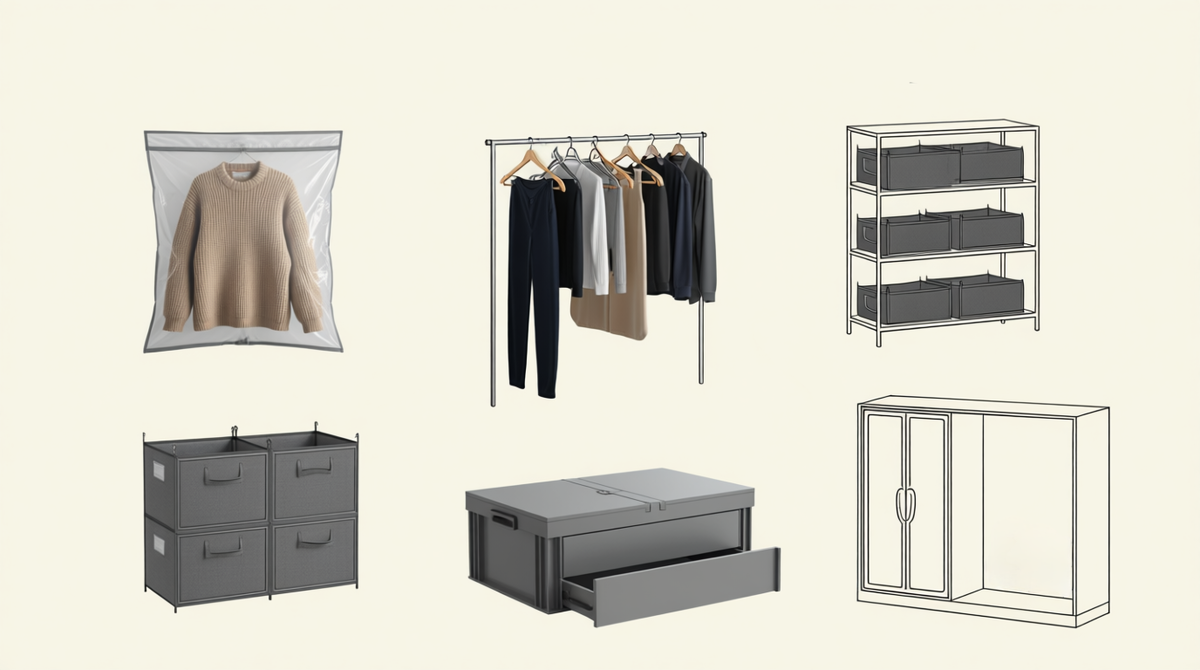 Объемные зимние вещи съедают драгоценное пространство. Вакуумные пакеты, многоуровневые вешалки и органайзеры помогают уместить все необходимое, используя каждый сантиметр.