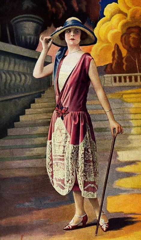 1. Les Modes (Paris) December 1925 Dahlia robe de courses par Boué Soeurs. Ровно сто лет назад.