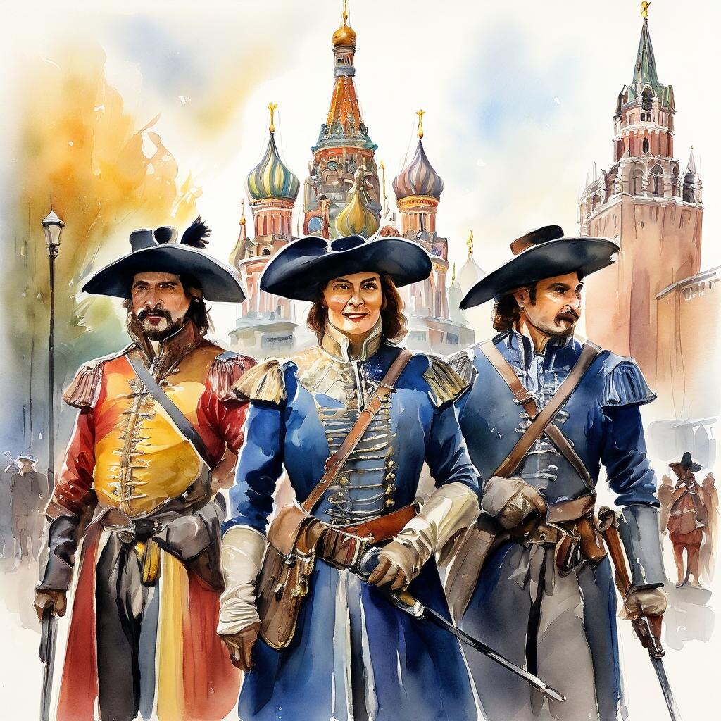 Изображение автора. Французские мушкетеры в Смутное время