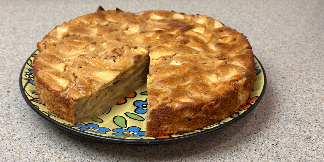 РЕЦЕПТ 🍎 Версия «не шарлотка» с яблоками (форма 28 см) 🍎