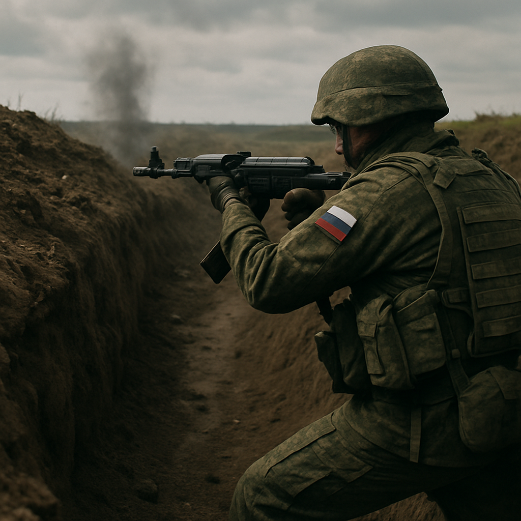 Солдат в бою