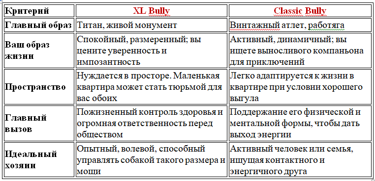 Критерии выбора типа булли