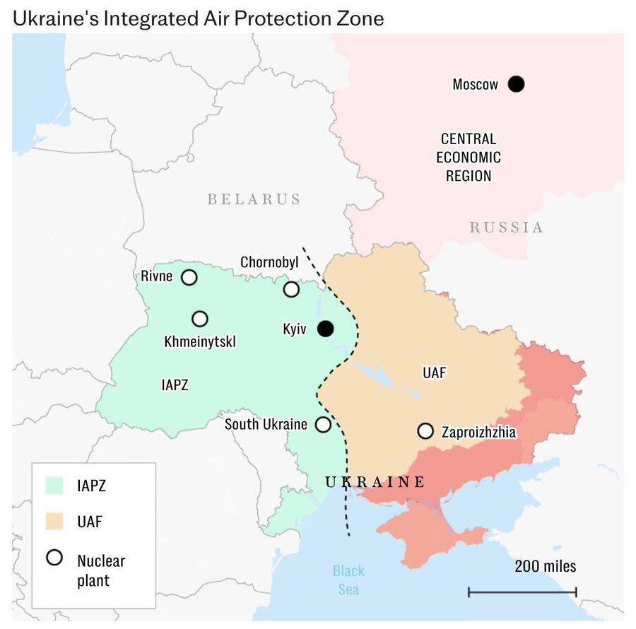    Карта раздела Украины. Фото: соцсети