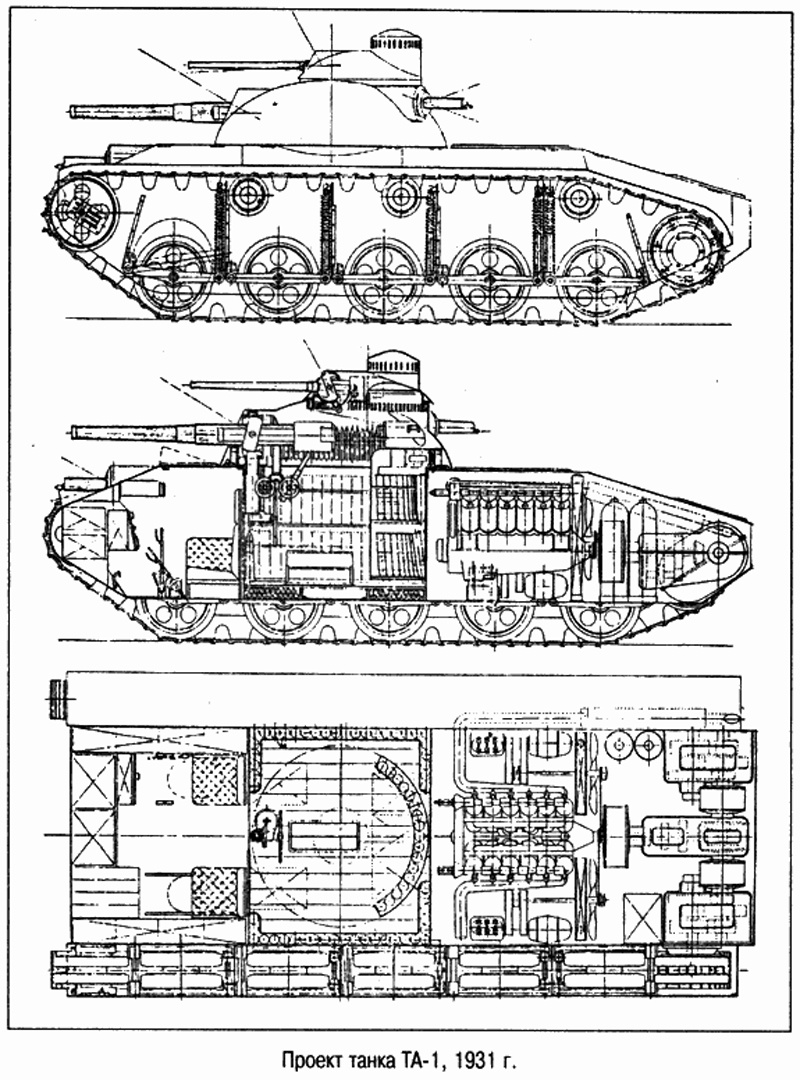 Чертежи танка ТА-1