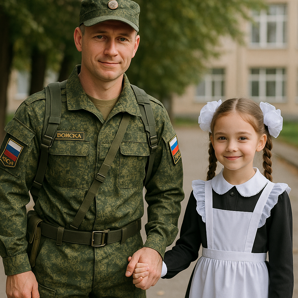 Боец СВО с дочерью