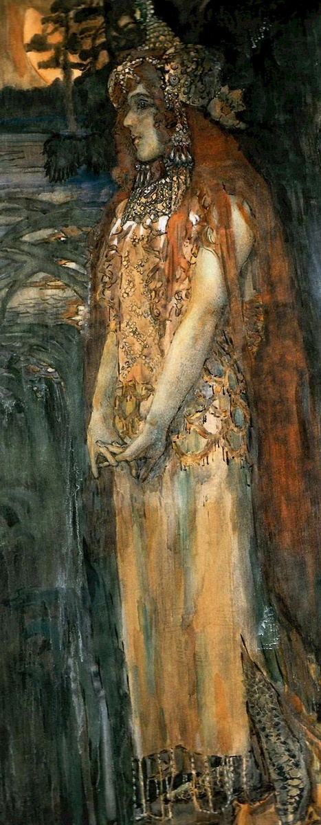 Михаил Врубель. Морская царевна. Н. И. Забела-Врубель в роли царевны Волховы в опере Н. А. Римского-Корсакова «Садко. 1898. Государственный Русский музей, Санкт-Петербург. Фото из интернета.