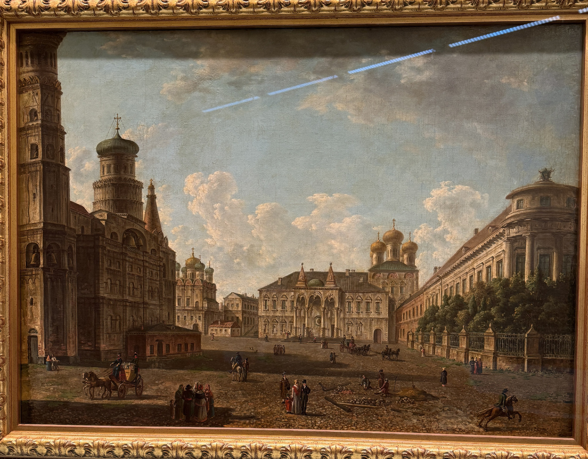 Федор Яковлевич Алексеев .(1753(47) -- 1824).Площадь в Московском Кремле.Не ранее 1800.Холст, масло, 87,5 713
Пост: 1924, через Государственный Эрмитаж (из государственного музейного фонда)