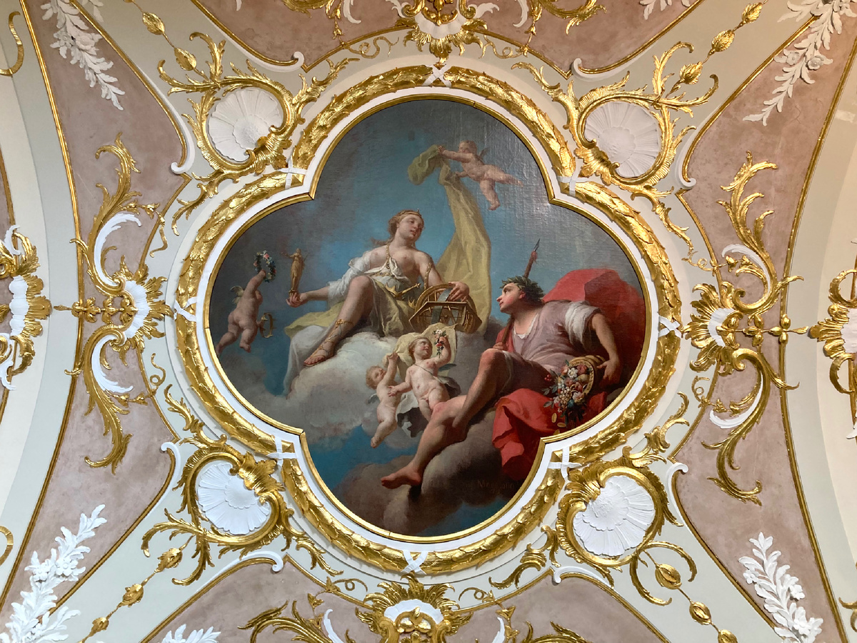 Плафон в Розовой гостиной «Урания, обучающая юношу» Фото автора.
