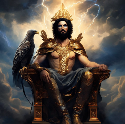 Зевс верховный правитель Олимпа, который управляет своими владениями с помощью мудрости, связей и партнерства