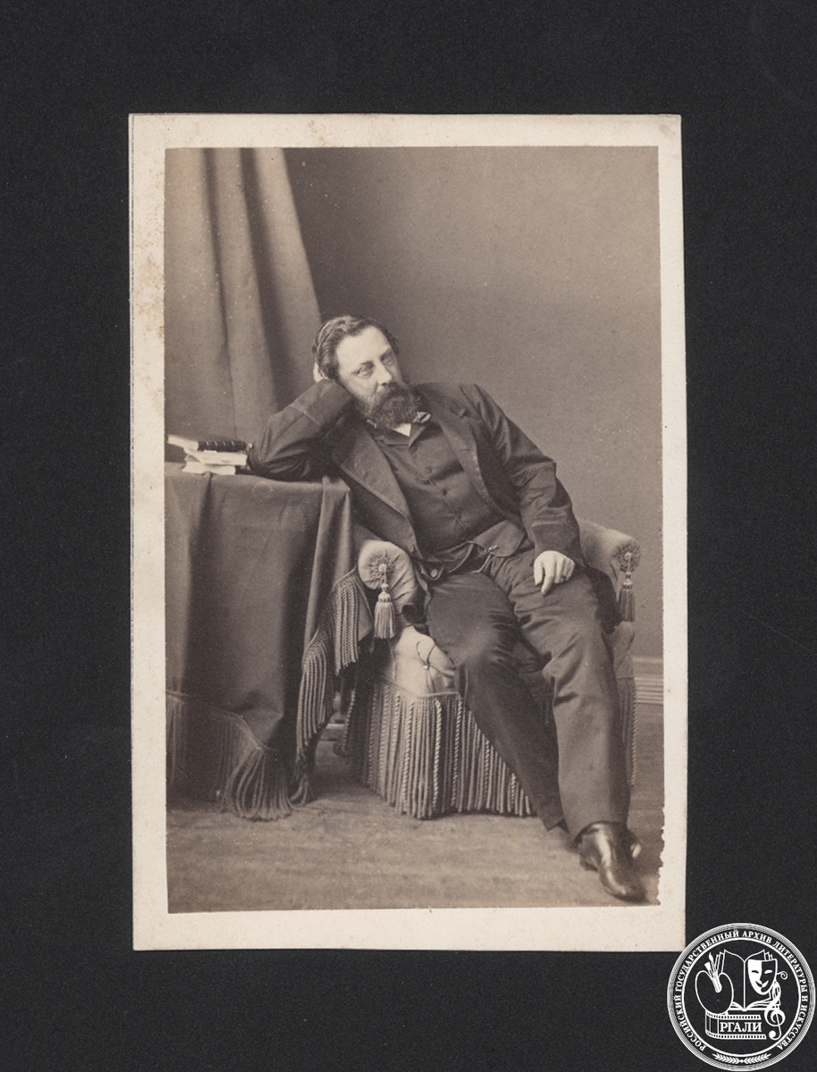 Фотография А.К. Толстого. Начало 1870-х гг.  РГАЛИ. Ф. 2591. Оп. 1. Ед. хр. 454. Л. 1.