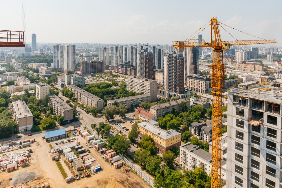 В центре Екатеринбурга очень разноплановая застройка