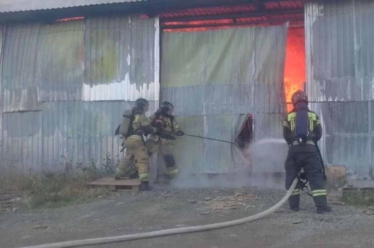    В Челябинске 70 сотрудников МЧС тушат пожар в мебельном цехе