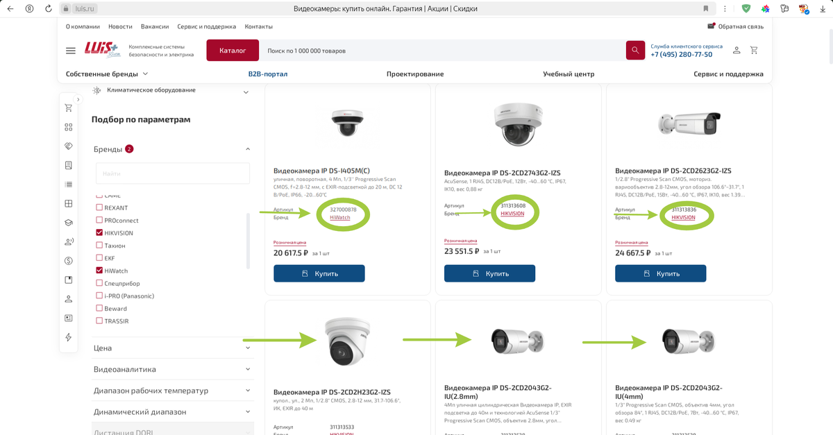 Хиквижн на сайте Luis+.