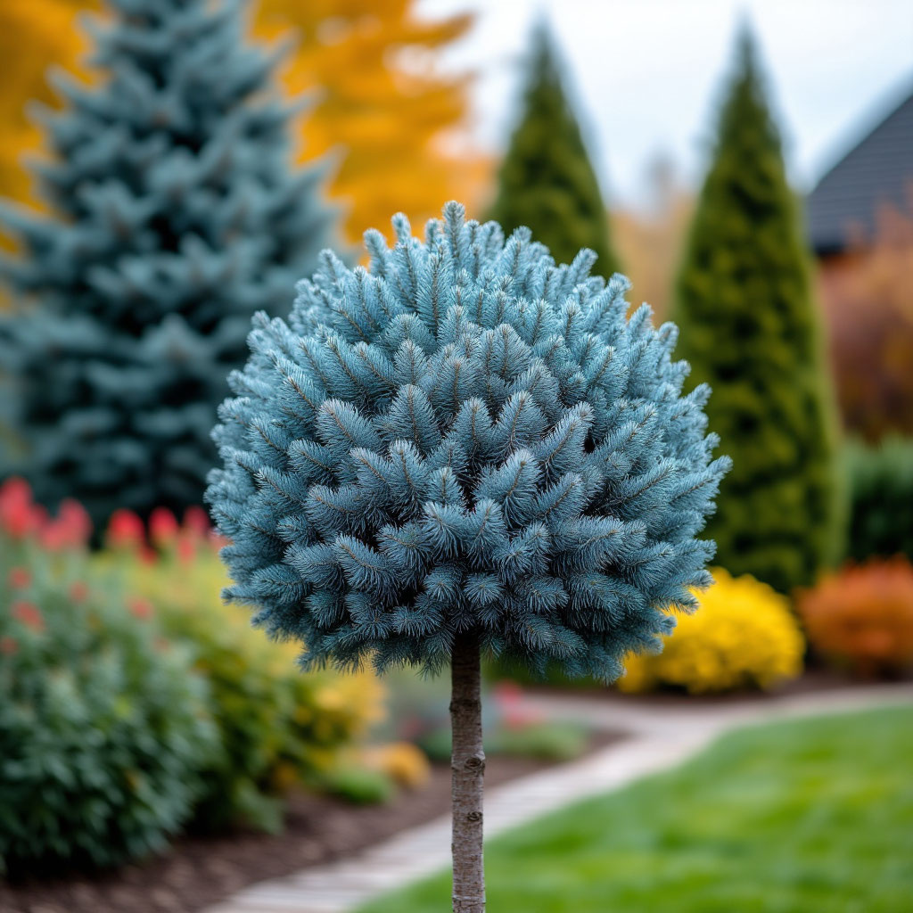 Ель Глаука Глобоза на штамбе