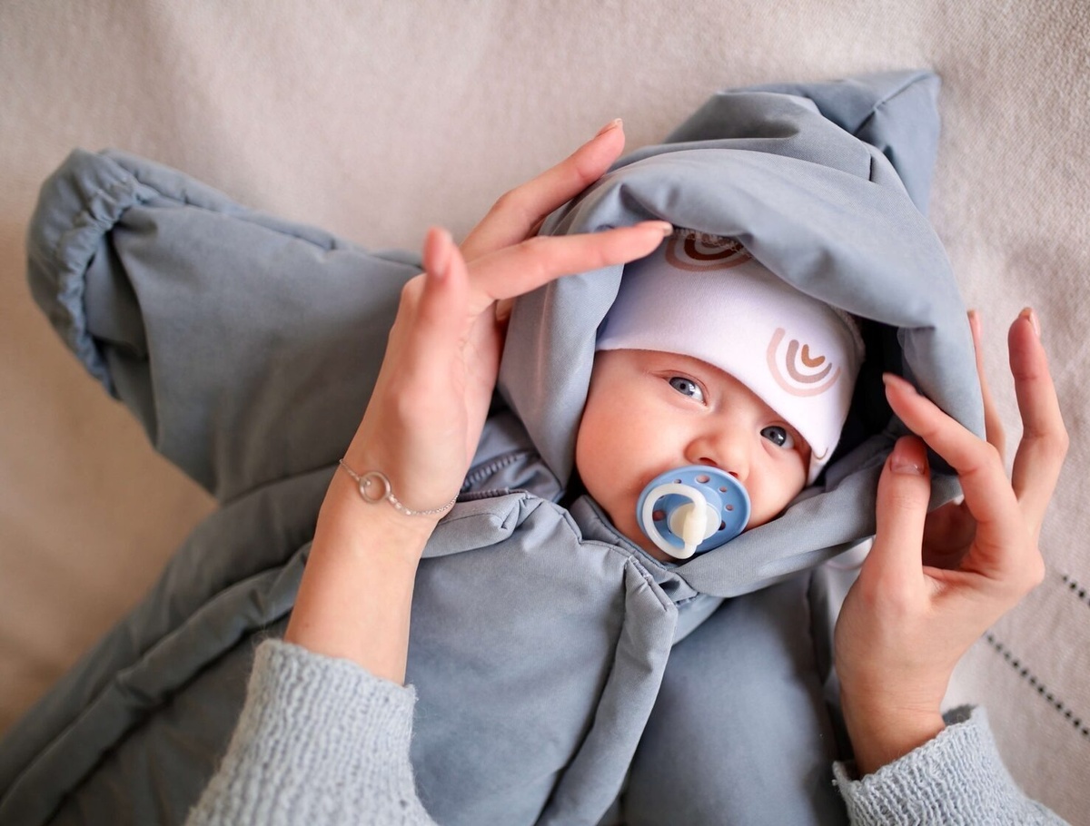 Зимний комбинезон (серо-голубой)
