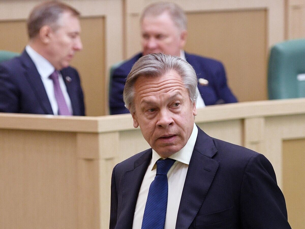    Председатель комиссии Совета Федерации РФ по информационной политике Алексей Пушков на заседании Совета Федерации РФ. 22 апреля 2019© РИА Новости / Рамиль Ситдиков