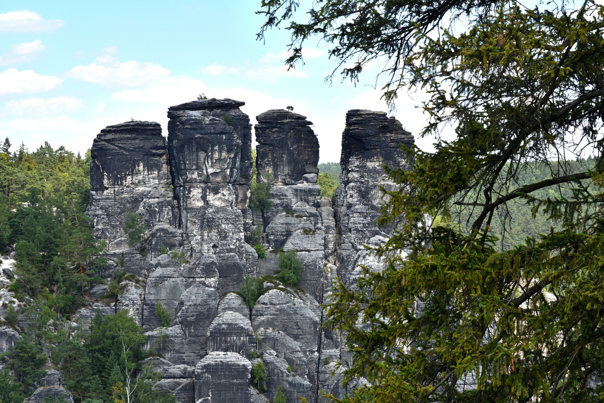  Горы в парке "Саксонская Швейцария". Фотография: Соловьев В.Ю.